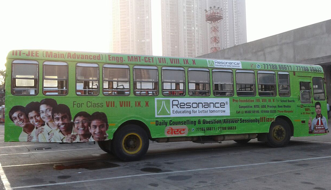 bus advertising in Mumbai, bus shelter advertising in Mumbai