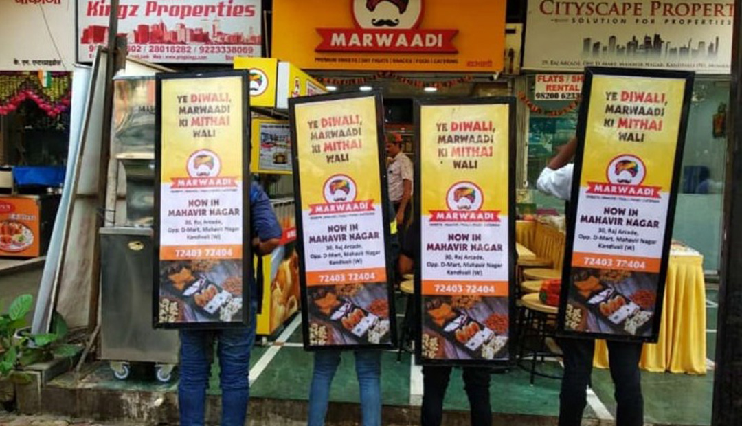 human banner advertising in Mumbai, outdoor advertising agencies in Mumbai 