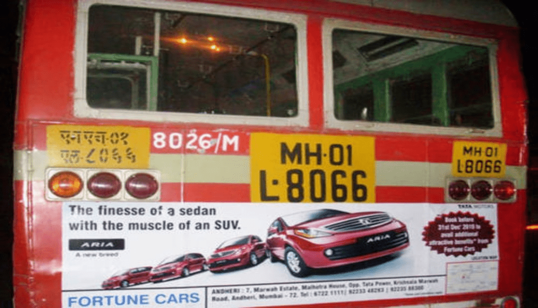 bus advertising in Mumbai bus shelter